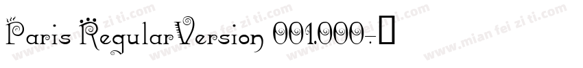Paris RegularVersion 001.000字体转换